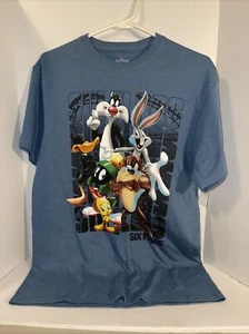 New Six Flags Looney Tunes Medium T-Shirt Slate - Picture 1 of 4