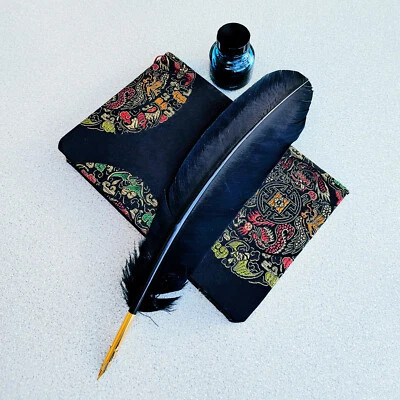 Fabric Handbound Hardcover Vintage Style Journal, 192 Blank, Lined & Art Pages - Image 1 of 4