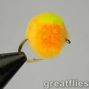 1 Dutzend (12) - Glo Bug - ORANGE/CHARTREUSE - Bild 1 von 1