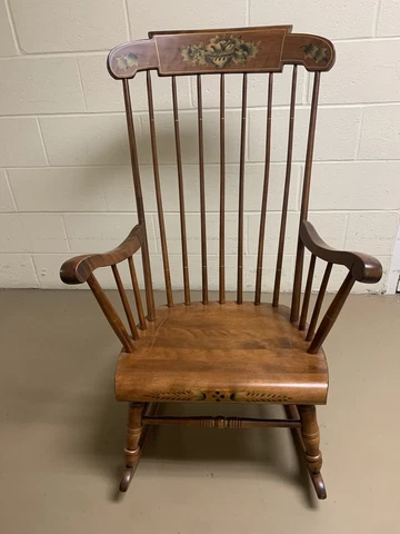 Rocker By S Bent and Bros, Colonial Rocking Chair, Wood Rocker, made in the USA Cover