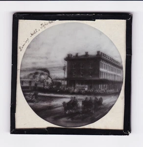 Dining Hall Topeka America Theme Magic Lantern Glass Slide - Picture 1 of 2