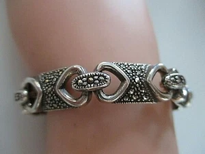 SILBER ARMBAND ° 925 / 1000 ° Silberschmuck ° MARKASIT STEINE ° - Bild 1 von 12