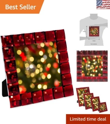 Marco de fotos retro acentuado con joyas 4x4 - Ideal para exhibiciones de retratos y paisajes Foto 1 de 4