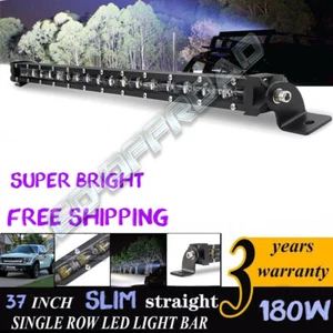 Slim 37''inch LED Driving Work Light Bar Spot Offroad Boat SUV ATV UTE 4WD Truck - Foto 1 di 11