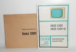 RFT Bedienungsanleitung Fernseher TV Ines - 1301 & 1301-U 1968 DDR (H3