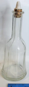 Vintage Clear Glass Barber Shop Decanter 8 Sided w/Ceramic Cork Stopper........e - Picture 1 of 6
