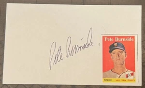 PETE BURNSIDE SIGNED 3"X5" INDEX CARD AUTO SAN FRANCISCO GIANTS AUTOGRAPH D 2022 - Picture 1 of 1