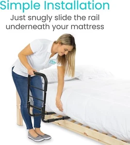 Vive Bed Assist Rail for Elderly Adults Safety - Height Adjustable Bed Cane with - Picture 1 of 9