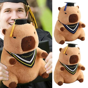 11.8'' Capybara Pup Plush Toys With Graduation Cap Kids Stuffed Animals Gift - Picture 1 of 14