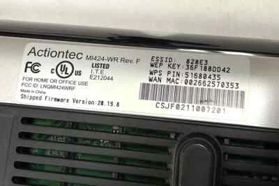 Verizon ActionTec FiOS Wireless Broadband Cable Router M1424WR Rev F - Image 1 of 2