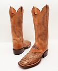 Lucchese Us Made Womens Tan Brown Caiman Leather Western Cowboy Boots  Sz 6.5  B