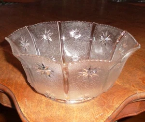 Antiguo difusor de luz de gas de vidrio estrella pantalla 3 7/8 pulgadas borde de montaje, 7 disponibles - Imagen 1 de 7