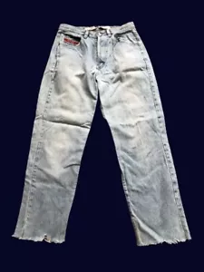 Diesel Mens Jeans New World Light Wash Raw Hem Made in USA Sz 32 Measures 31x30 - Picture 1 of 11