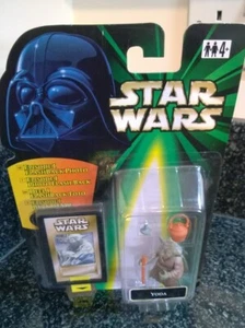 Star Wars Episodio 1 Foto Flashback Yoda Jedi Figura Maestra Tarjeta Hasbro 1999 - Imagen 1 de 5