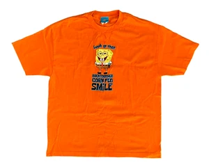 VTG Y2K Nickelodeon SpongeBob SquarePants Bucktoothed Smile Cartoon TShirt XL - Foto 1 di 6