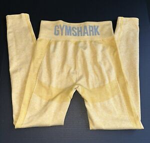 Gymshark Flex High Waisted Contouring Leggings, Yellow Marl, Medium, USED