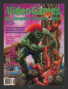 1992 Video Games & Computer Entertainment Street Fighter II Magazine Cover Only - Picture 1 of 1