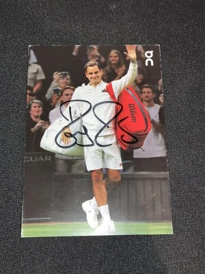 ROGER FEDERER - HAND SIGNED AUTOGRAPH RARE PROMO CARD - GOAT 🎾 - Image 1 of 4