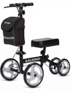 NEW ELENKER YF-9003 EK Knee Walker - Black - Lightweight Mobility Scooter - Picture 1 of 1