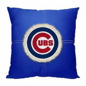 New Officially Licensed Chicago Cubs Letterman Pillow 18" X 18" Free Shipping - Picture 1 of 4