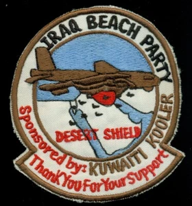 USAF Bomb Deployed Desert Shield Beach Party B-52 EB Patch Q-3 - Picture 1 of 2