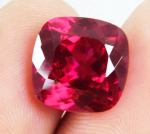 Pietra Preziosa Splendida Certificata 10,40 Ct Naturale Rubino Rosso Forma Radiante - Foto 1 di 9
