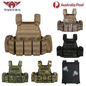 Chaleco táctico YAKEDA equipo nailon caza protección ajustable armadura exterior - Imagen 1 de 15