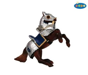 Estatuilla de juguete de montaje de caballero azul caballo blindado Papo 39247 - Imagen 1 de 1