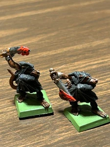 Warhammer CLASSIC METAL Skaven Assassins with Poisoned Blades (2) bemalt OOP B - Bild 1 von 2