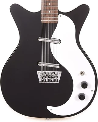 Danelectro 12SDC 12-String Electric Guitar Black - Image 1 of 4