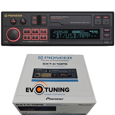 Autoradio Pioneer SXT-C10PS Estetica Retrò con DAB+ Bluetooth EQ MP3 USB RGB Col - Immagine 1 di 4