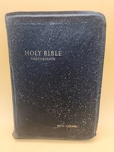 The Holy Bible Black Zipper 1966 Red Letter Edition World Publishing Distressed  - Imagen 1 de 9