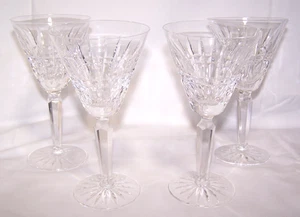 Waterford Crystal Glenmore Claret Wine Glasses 6 1/2" Set of 4 VERY CLEAN EXUC - Picture 1 of 4