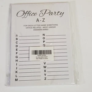 Pack Of 30 Office Party Scattergories Party Game Game For Coworkers 7" X 5" NEW - Picture 1 of 2
