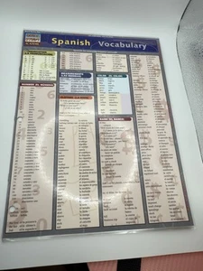QuickStudy Bar Chart: Spanish Vocabulary - Picture 1 of 8
