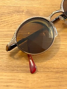 Revo 1113 034 hammered gold vintage oval sunglass eyeglass frames 44 20 142 - Picture 1 of 7