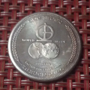 1972 Vintage Universaro World Trade Unit 1 Feinunze 0,999 Silber PP Medaille - Bild 1 von 3