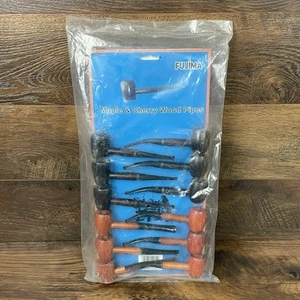 VTG New Old Stock Fujima Maple & Cherry Wood Pipes Store Display 12 Count RARE! - Picture 1 of 7