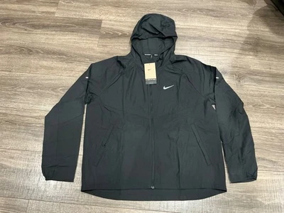 NWT Nike Black Miler Repel Running Jacket Mens L Training Full Zip (A19) - Image 1 of 4