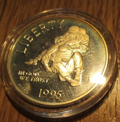 1995 Civil War Commemorative Proof  Silver Dollar No Box No COA  - Image 1 of 2