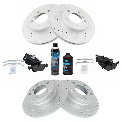 Kit de frenos de disco delanteros y traseros para BMW 323i 1998-1999 convertible rotor sólido Foto 1 de 4