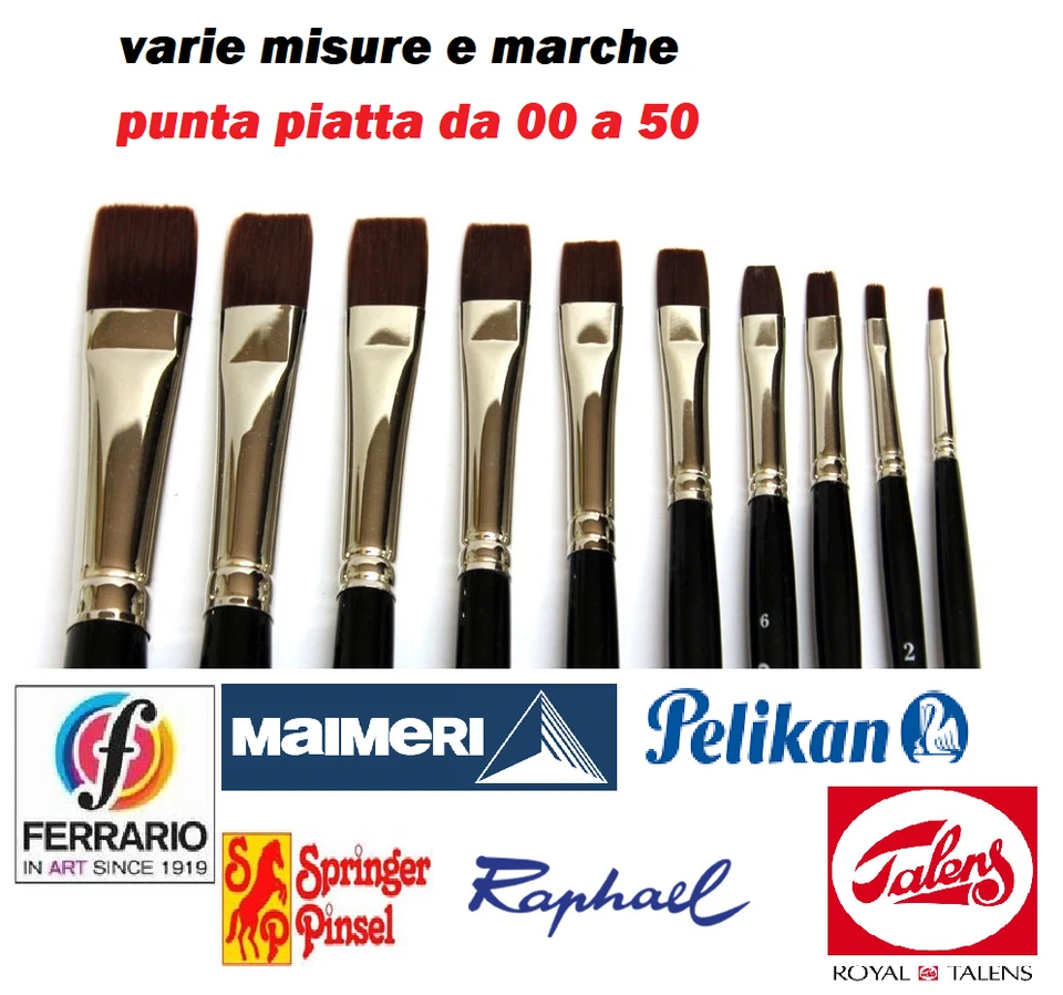 Pennello PIATTO PELO DI BUE RENOIR MONET MAIMERI APA VARIE MISURE E MODELLI