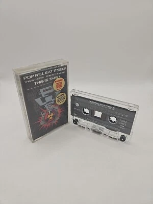 POP WILL EAT ITSELF - THIS IS THIS  CASSETTE TAPE ALBUM + HYPE STICKERS (RARE) - Image 1 of 4