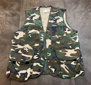 Vtg Game Winner Sportswear Camouflage Camo Hunting Vest Medium 38/40 Lightweight - Picture 1 of 6