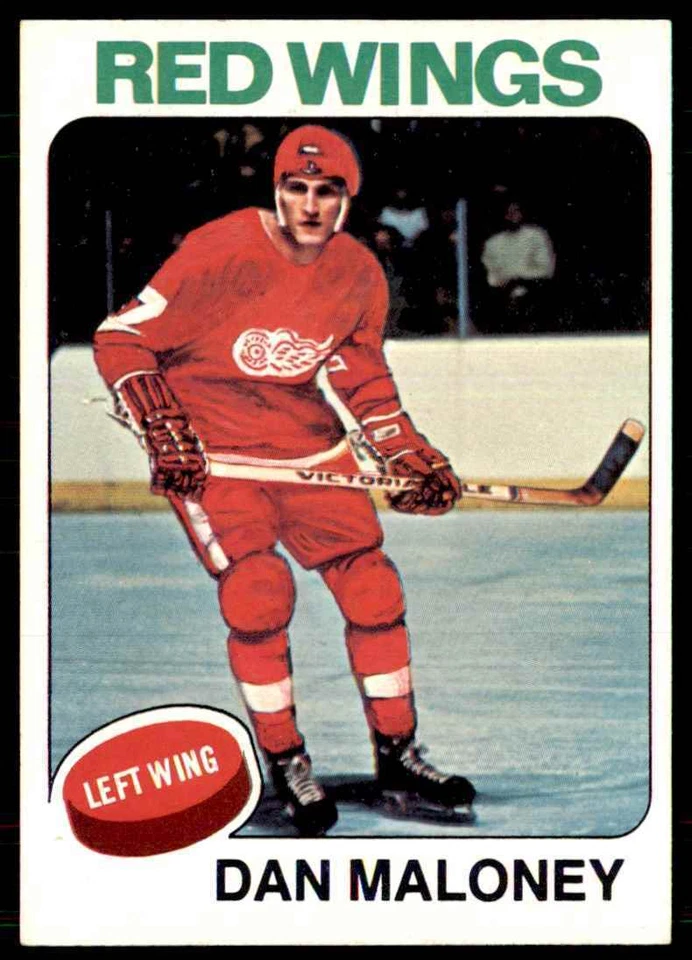 1975-76 Topps Hockey Card Dan Maloney Detroit Red Wings #177 - Image 1 of 2