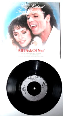 Cliff Richard & Sarah Brightman - All I Ask Of You - 7" Vinyl - 1st Press Excel! - Image 1 of 2