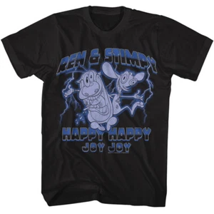 Camiseta para hombre Ren & Stimpy dibujos animados relámpago feliz alegría alegría alegría - Imagen 1 de 6