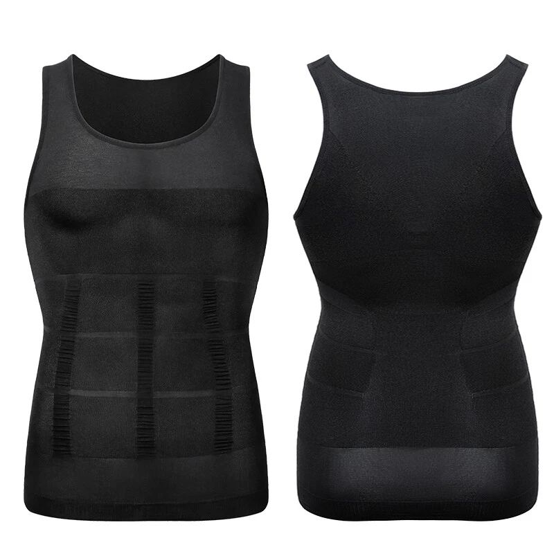 Camisa adelgazante para hombres de EE. UU. Chaleco modelador de cuerpo Camiseta sin mangas Corsé Pérdida de peso Foto 1 de 4