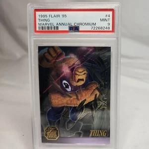 1995 Flair Marvel Annual THING Chromium #4 PSA 9 Mint Ben Grimm Fantastic Four - Picture 1 of 6
