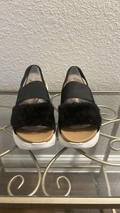 UGG Damen-Plateausandalen schwarz silber Lake II Fersenriemen Größe 7,5 - Bild 1 von 10